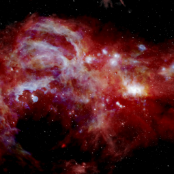 Composite infrared image of the center of our Milky Way Galaxy